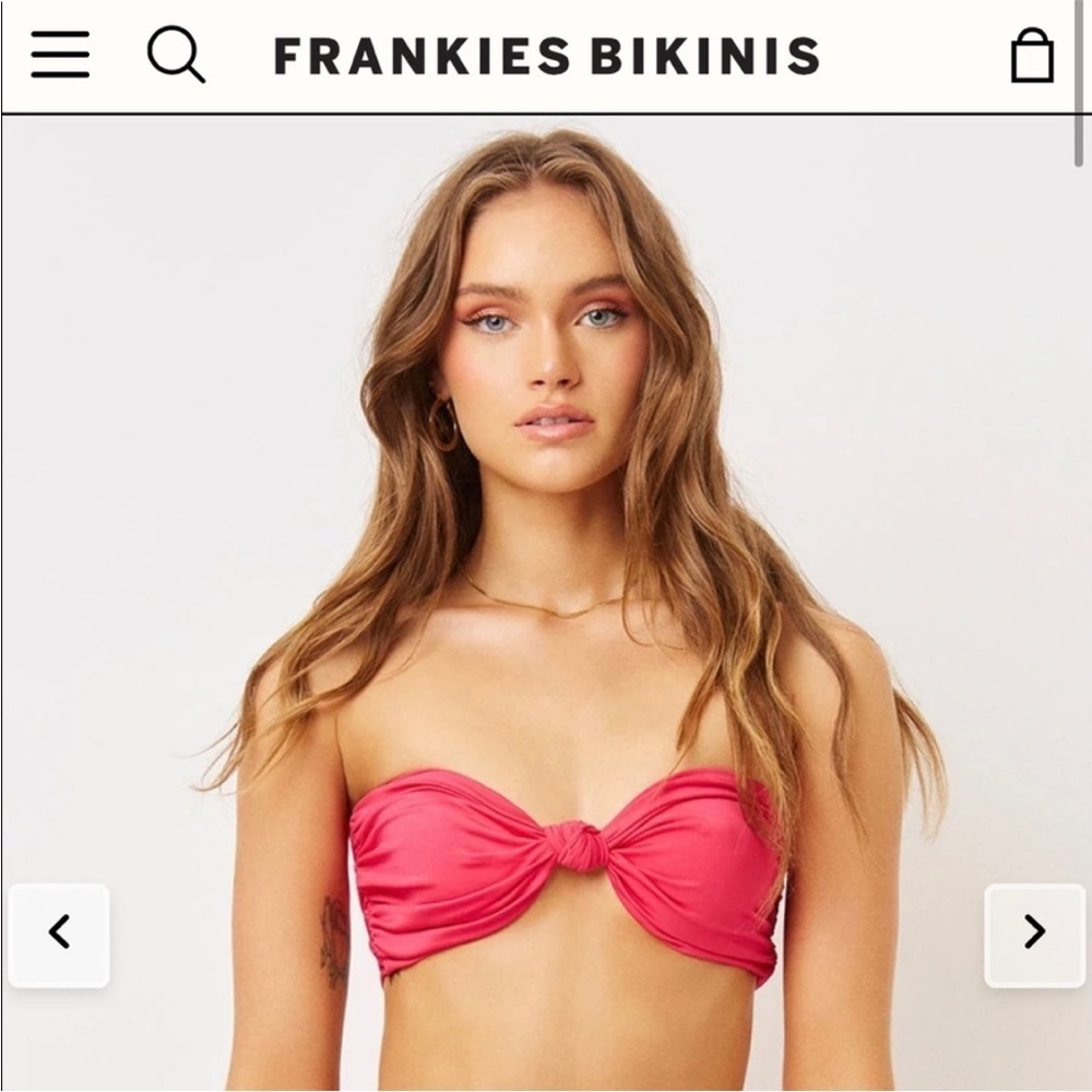 Frankies Bikinis Carrie Bandeau Bikini
Top Rosewood NWT